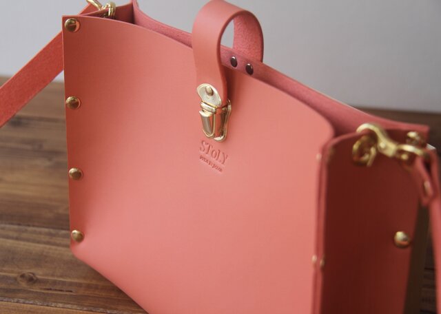 本革]ショルダーバッグ NSB（ピンク）SToLY Leather Bag/ストーリー