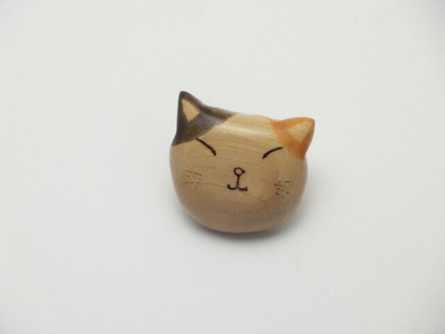 桂の猫ブローチ B1222の画像1枚目