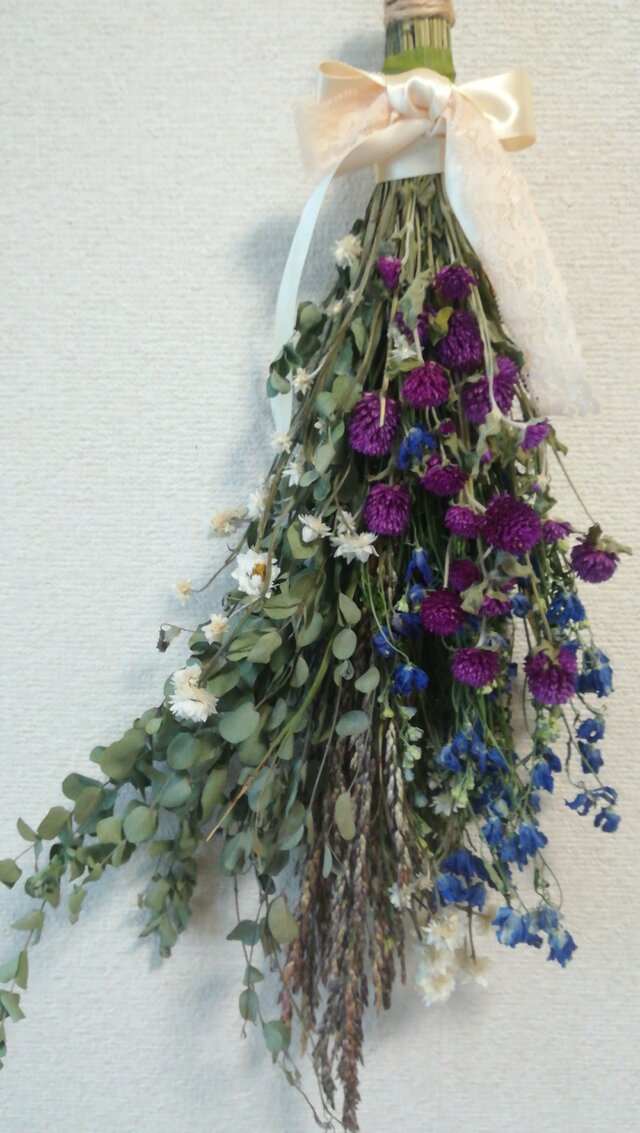 [送料無料]ドライフラワースワッグユーカリと、