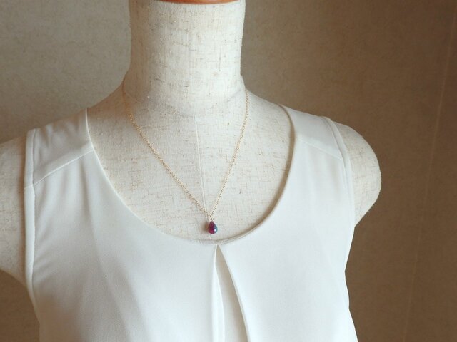 K14gf×ルビーインゾイサイト×ネックレス | iichi 日々の暮らしを