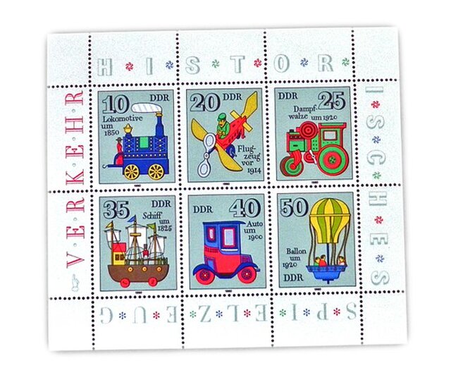 ドイツ未使用切手シート(乗り物の歴史)Germany DA-STE103の画像1枚目