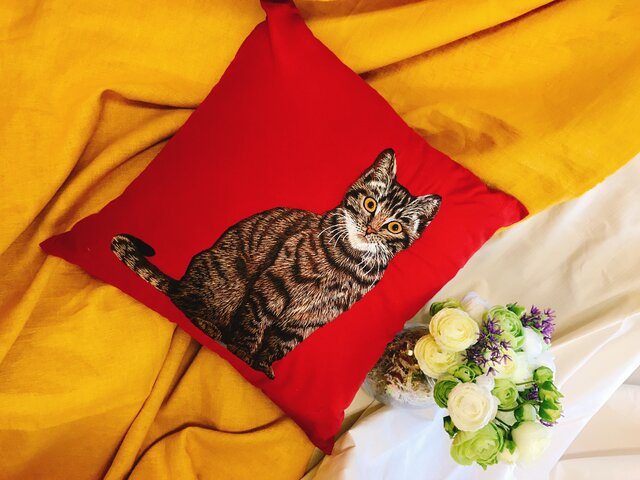 手刺繍 MPKクッションカバー（MEOCUSH101） | iichi 日々の暮らしを