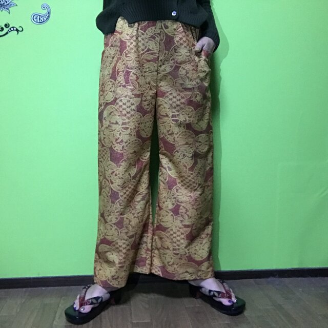 在庫処分!30%off ワイドパンツ de 着物 名月の画像1枚目
