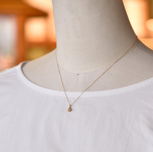 11月誕生石 シトリン K18 ネックレス 0.09ct (M-N016) | iichi