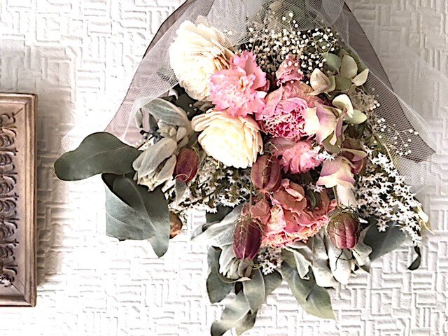 ウェルカムスペース　造花　ブーケ Pink White のブーケ ウェルカムスペース | iichi 日々の暮らしを