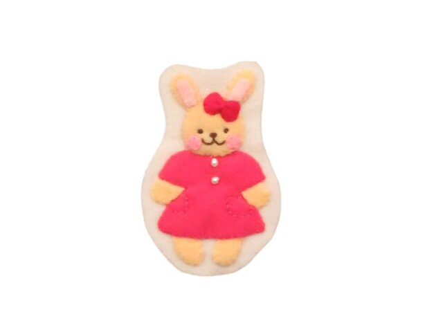動物 フェルトワッペン；うさぎちゃん | iichi 日々の暮らしを心地よく