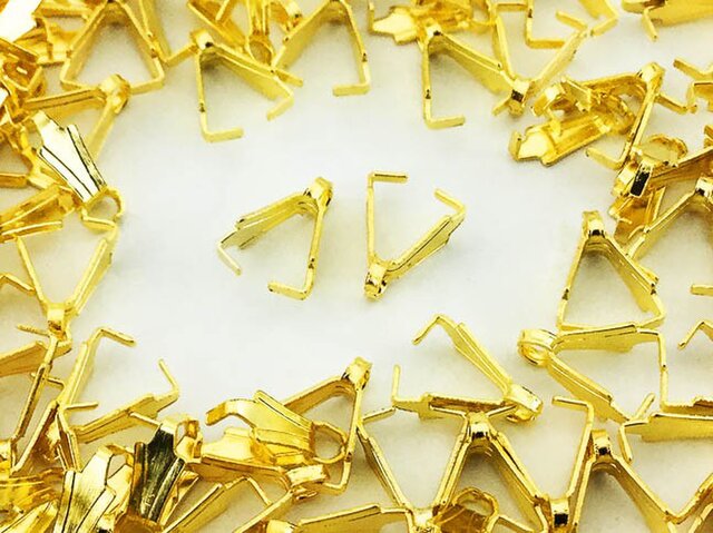送料無料 バチカン ゴールド 100個 8mm Aカン カン 付き デザインバチカン ネックレス 金具 留め具 AP0375の画像1枚目