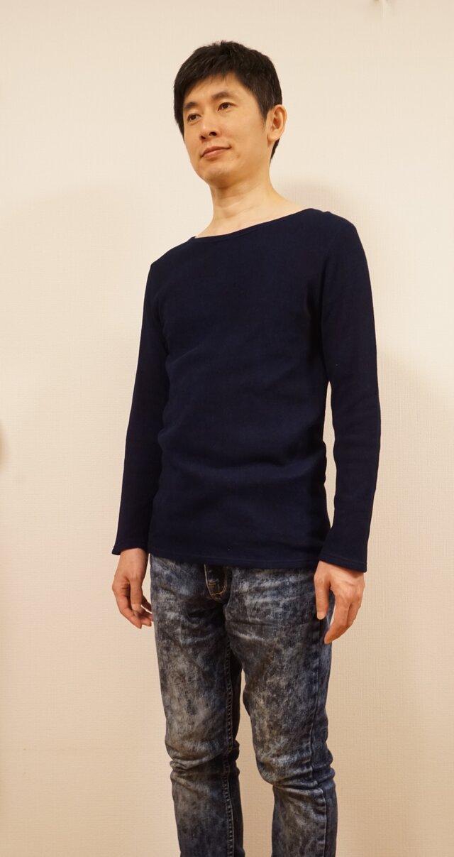 藍染 長袖カットソー size3の画像1枚目
