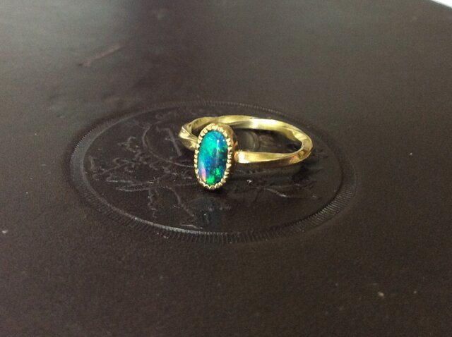 Twist BlackOpal Ringの画像1枚目