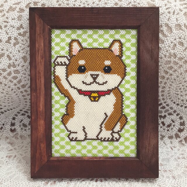 【特価】フレーム(招き犬-柴犬①)の画像1枚目