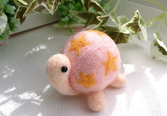 カメ★てのり星かめ (ピンク×オレンジ)の画像1枚目