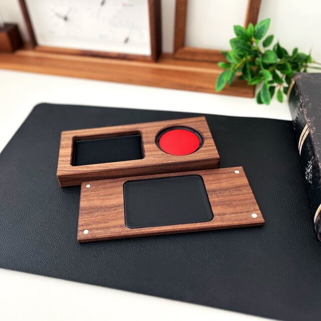 KATOMOKU 朱肉・スタンプ・捺印マット km-62WA 木製 文具