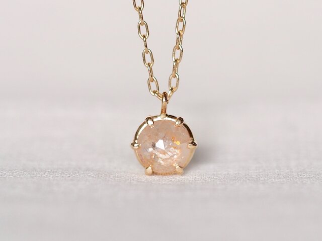 Pink Marble Diamond Necklaceの画像1枚目