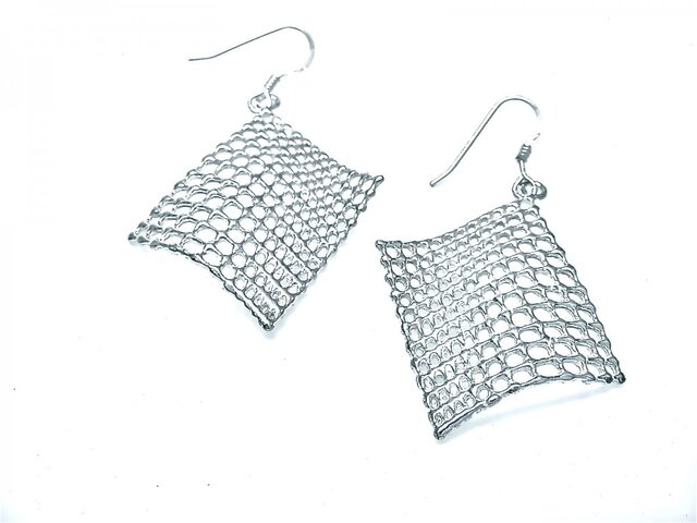 Silver ピアス(メッシュシリーズ)の画像1枚目