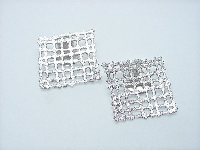 Silver イヤリング(メッシュシリーズ)の画像1枚目