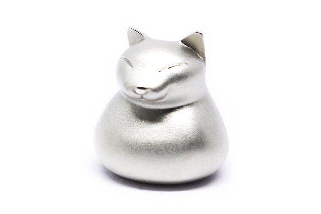 まるもちネコピンSV925【Pio by Parakee】Cat pin broachの画像1枚目