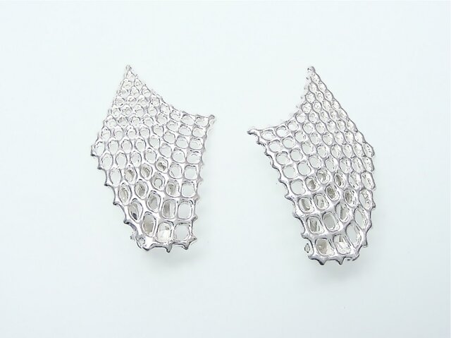 Silver イヤリング(メッシュシリーズ)の画像1枚目