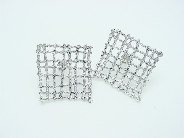Silver ピアス(メッシュシリーズ)の画像1枚目
