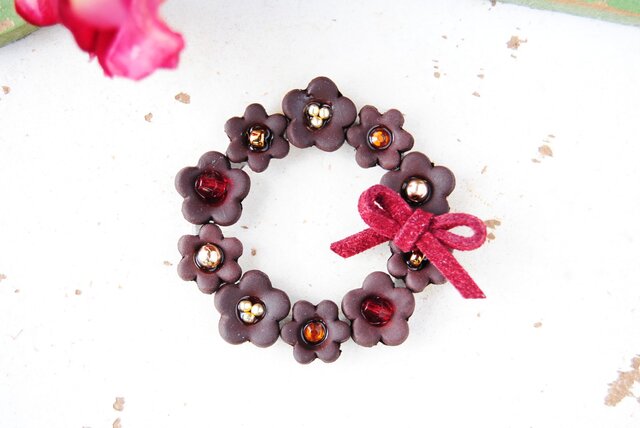 Fleurs de chocolat Broochの画像1枚目