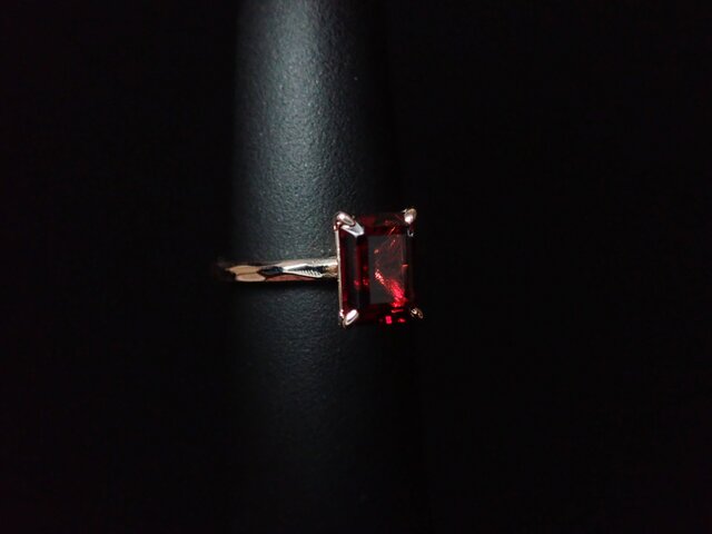 K10YG Garnet-Surface Ring.の画像1枚目
