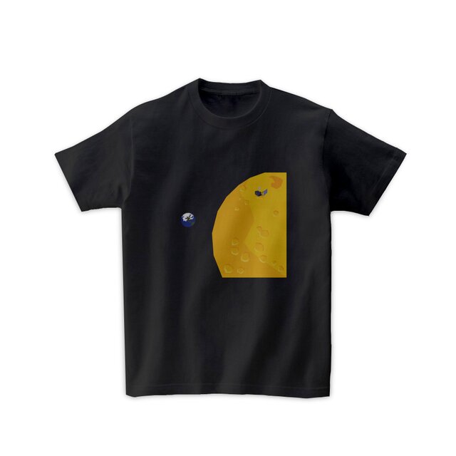 宇宙Tシャツ-探査機かぐや(黒)の画像1枚目