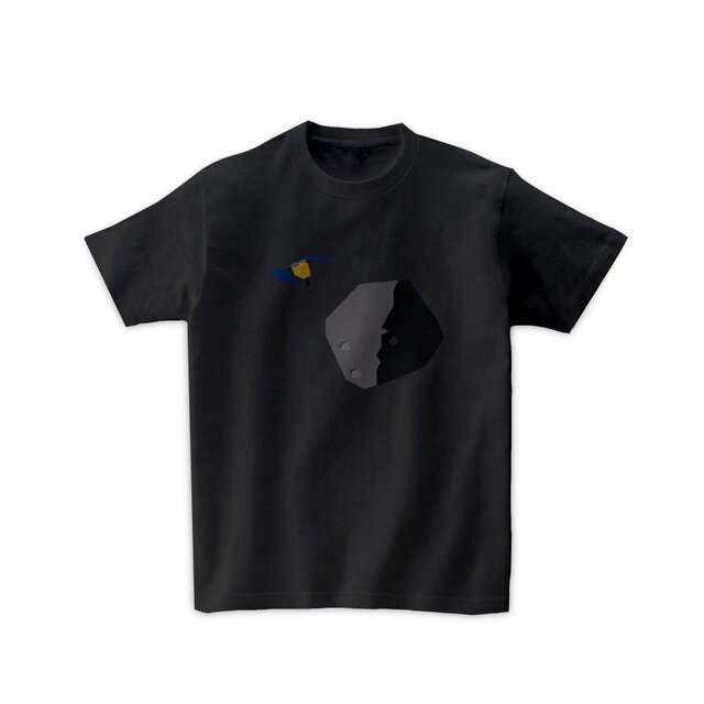 宇宙Tシャツ-はやぶさ2(黒)の画像1枚目