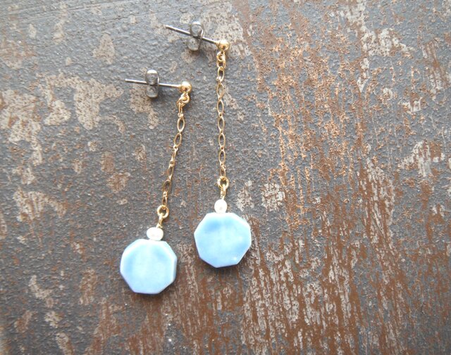 揺れる六角のpierce(水色)の画像1枚目