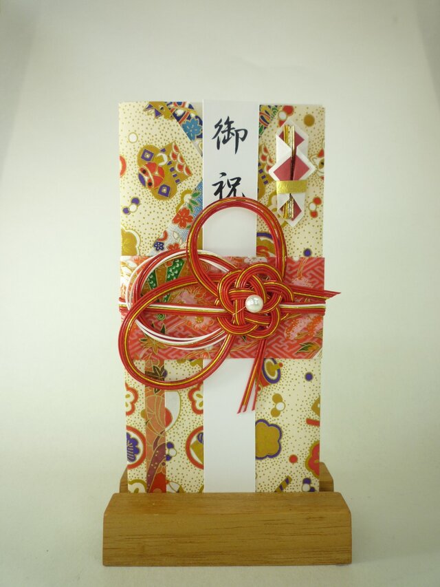【送料無料】m261 友禅和紙と襖紙●着物の祝儀袋 の画像1枚目