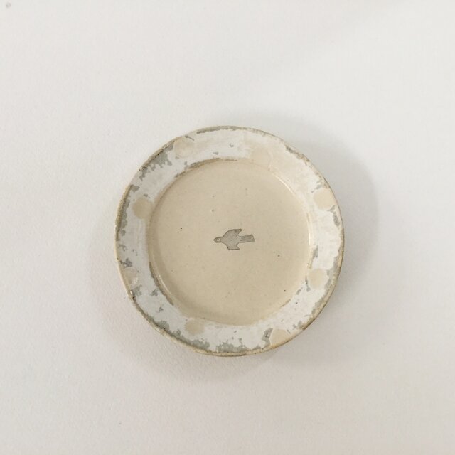 小皿 スノー 鳥の画像1枚目