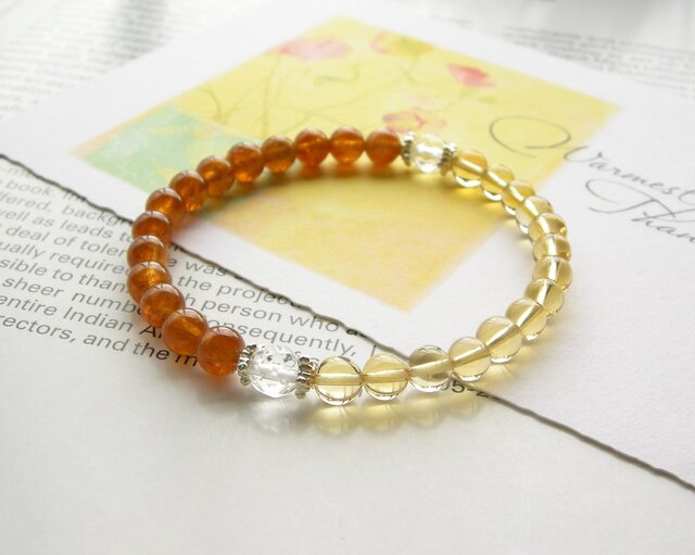 前向きなパワーで富をもたらす！シトリン & オレンジガーネット バイ