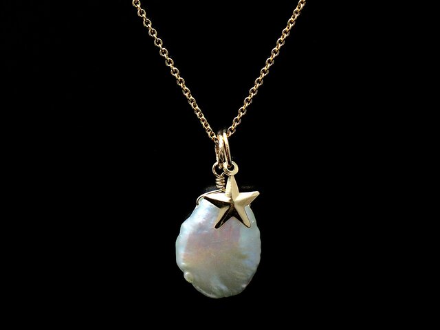 14KGF Twinkle Pearl Necklaceの画像1枚目