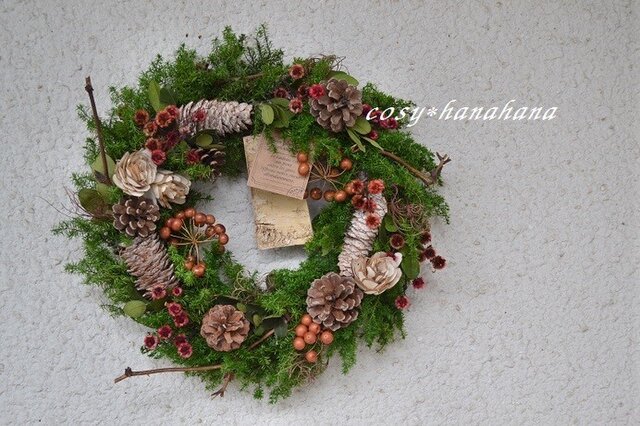 冬の森クリスマスwreathの画像1枚目