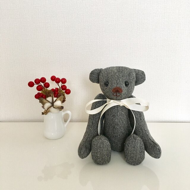 テディベア ブラック&ホワイトの画像1枚目