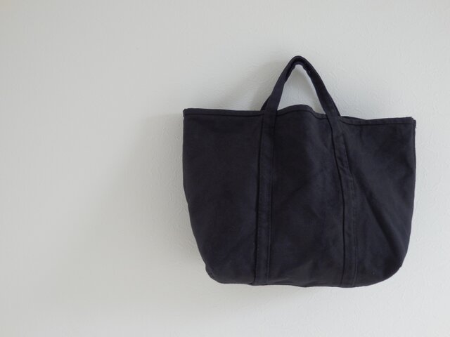 ONE WASH 帆布トート -sora01- Msize BLACKの画像1枚目