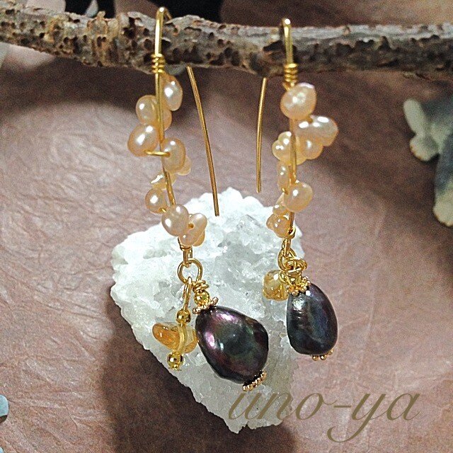 葡萄のしずく♡ピアス