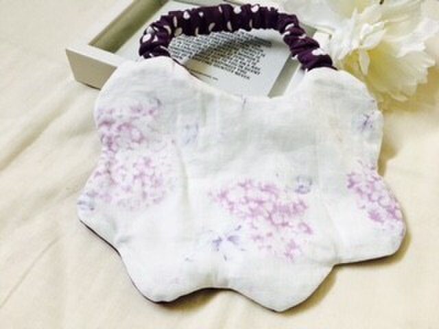 もこもこスタイ ほっこり紫陽花 チューリップ ハートの画像1枚目