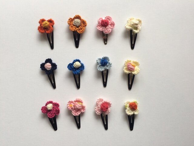 ふっくらお花のヘアピン 2個セットの画像1枚目