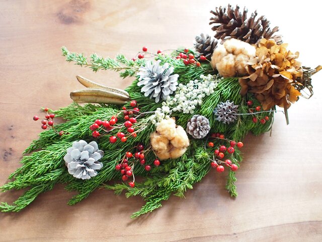 クリスマスを彩るスワッグ　brown ver. クリスマスを彩るスワッグ brown ver.