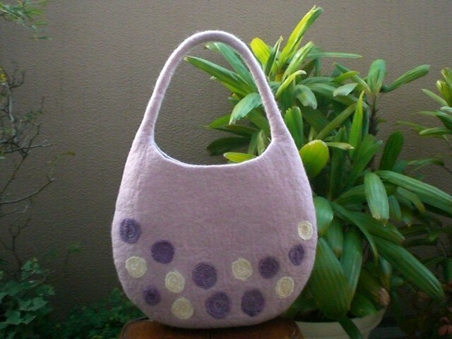M.様ご予約品 グレイッシュピンクのワンハンドルショルダーの画像1枚目