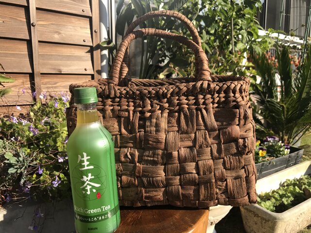 国産皮使用】山葡萄(やまぶどう/山ぶどう）のカゴバック（48