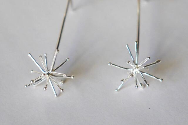 ☆2way☆Sparkler pierce(sv* pearl)☆片耳用☆線香花火☆シルバー