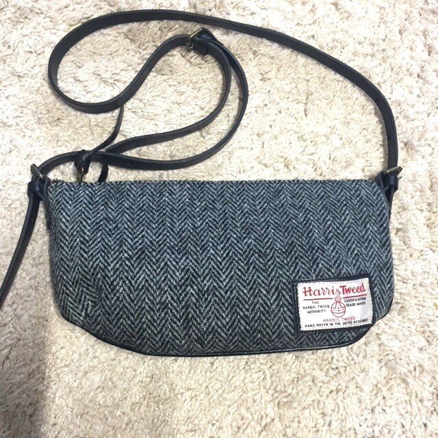 2wayサコッシュ風ミニショルダーバック・ハリスツイード