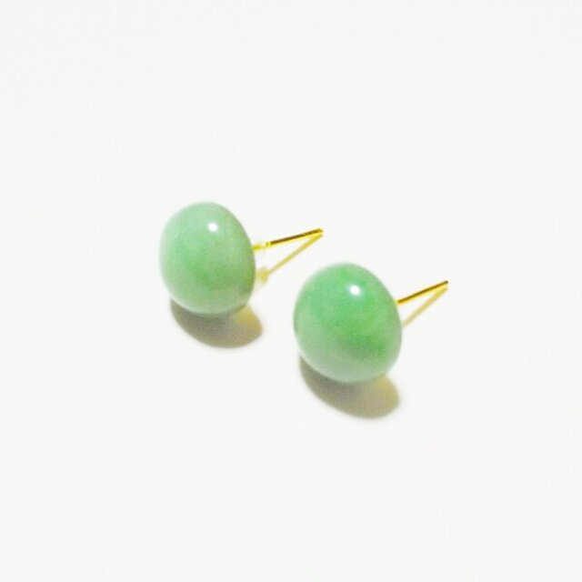 アベンチュリンのピアス10mmの画像1枚目