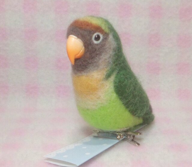 ヤエザクラインコ mini♪☆マグネット/ブローチどちらか選択 羊毛