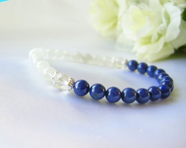ラピスラズリ天使とセレナイトブレスレット ラピスラズリ ブレスレット ｜天然石通販の4976堂