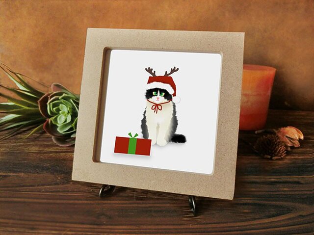 猫 猫たちのクリスマス ★ハチワレちゃん編★の画像1枚目