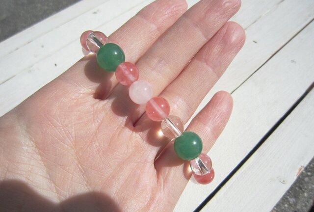 アベンチュリン・ローズクォ―ツ・チェリークォ―ツのブレス | iichi