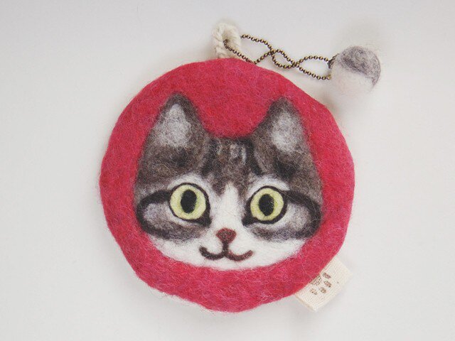 いろいろ使える猫顔フェルト(きじしろ)の画像1枚目