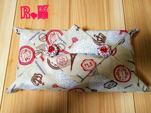 アンティーク風ティッシュケースカバーの画像1枚目