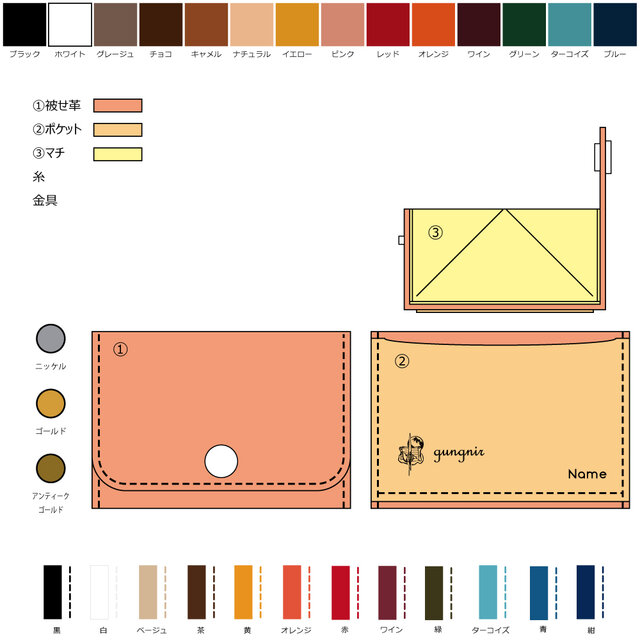 大きく開くコインケース カードタイプA | iichi 日々の暮らしを